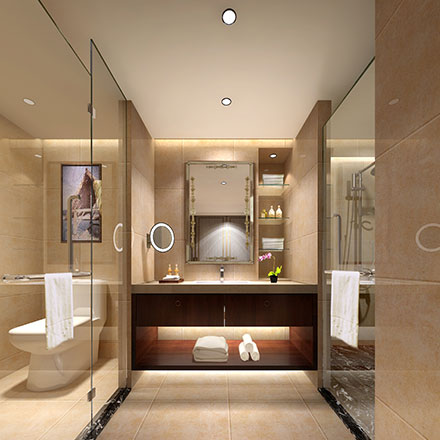 酒店形象设计公司协调标识与景观。