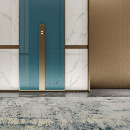 酒店形象设计公司应用曼德博集合分形图案于酒店艺术装饰标识。